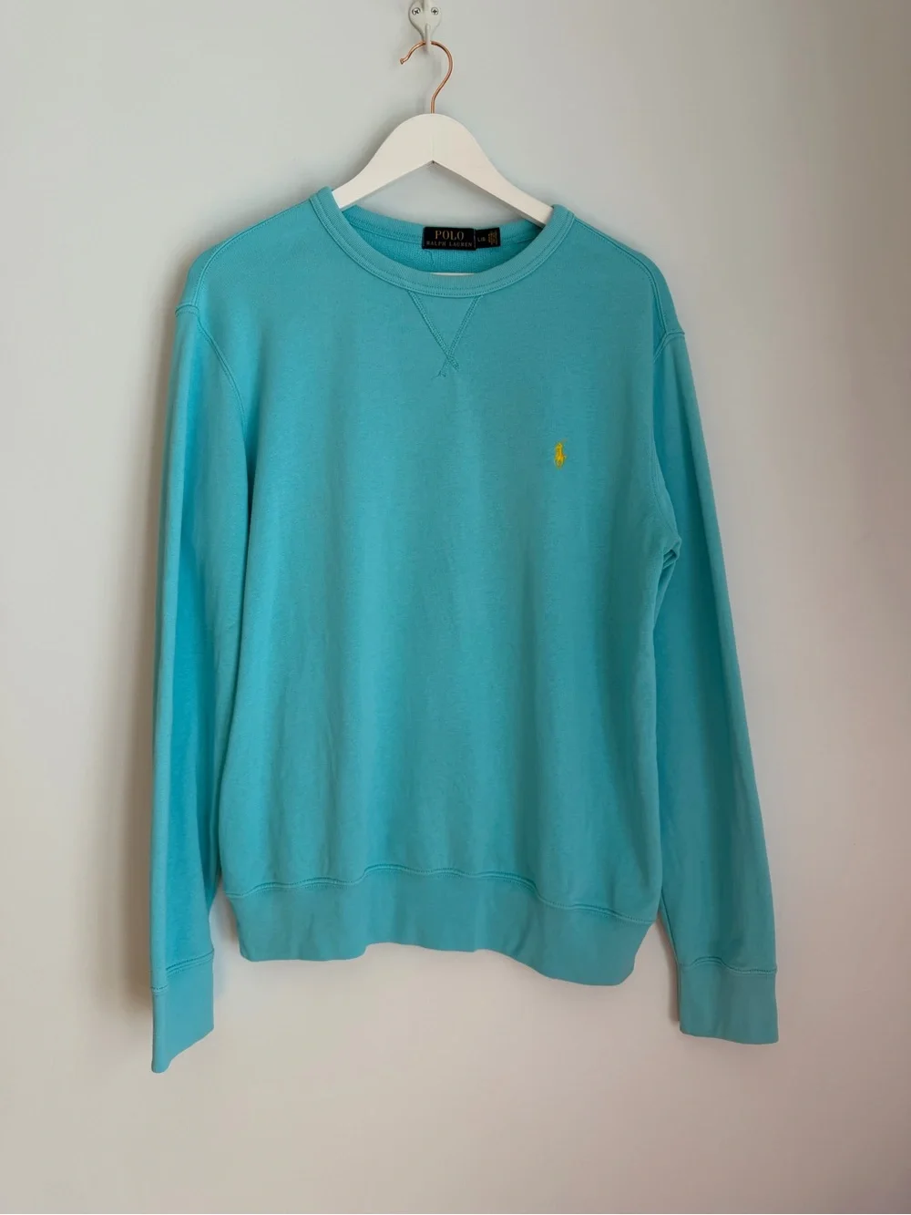 Polo Ralph Lauren Men’s Crewneck Sweatshirt Blue Fleece Pullover